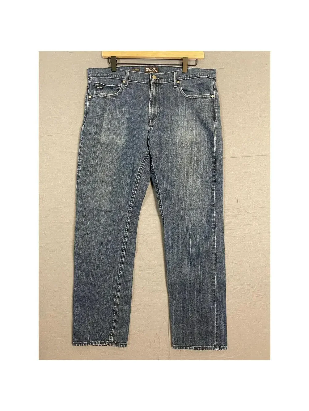 Michael Kors Tailored Fit Women's Size 32 X 32 Dark Wash Blue Denim Jeans